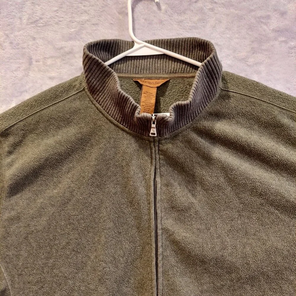 St John's Bay Full Zip Fleece Jacket Mens Size XXL Gray pockets Outdoor gorpcor
